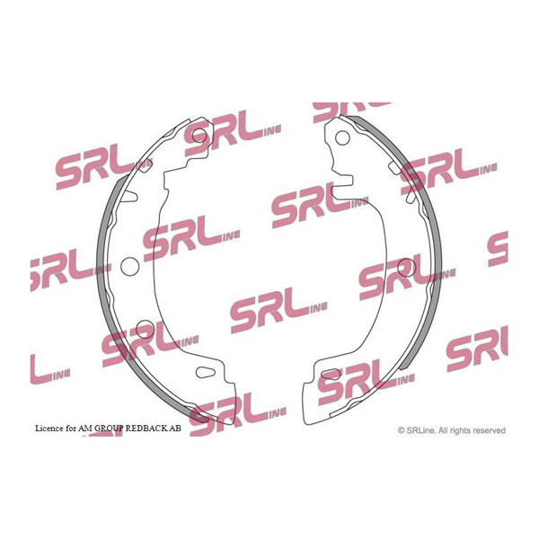 Bromsbackar, sats, Bakaxel Srline S72-1011 SRLine