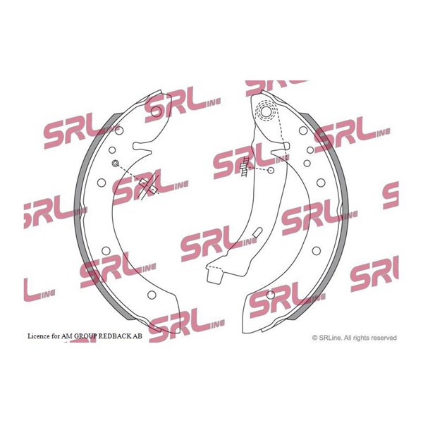 Bromsbackar, sats, Bakaxel Srline S72-1012 SRLine