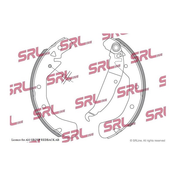 Bromsbackar, sats, Bakaxel Srline S72-1014 SRLine