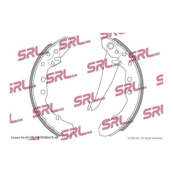 Bromsbackar, sats, Bakaxel Srline S72-1015 SRLine