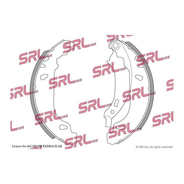 Bromsbackar, sats, Bakaxel Srline S72-1019 SRLine