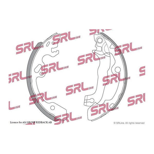Bromsbackar, sats, Bakaxel Srline S72-1021 SRLine