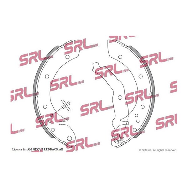 Bromsbackar, sats, Bakaxel Srline S72-1022 SRLine