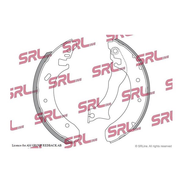 Bromsbackar, sats, Bakaxel Srline S72-1023 SRLine