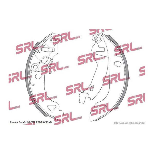 Bromsbackar, sats, Bakaxel Srline S72-1028 SRLine