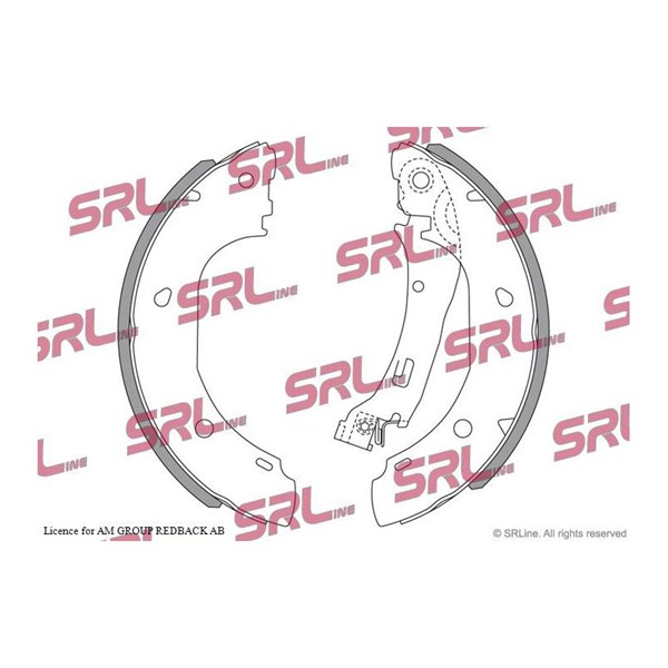 Bromsbackar, sats, Bakaxel Srline S72-1029 SRLine