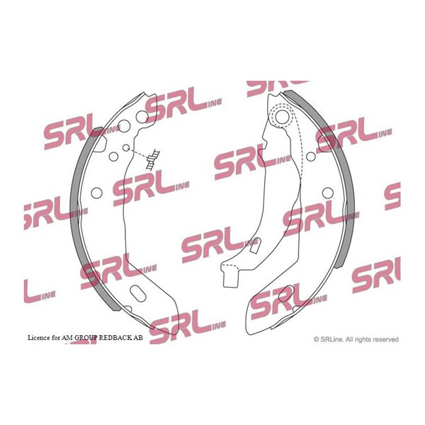 Bromsbackar, sats, Bakaxel Srline S72-1030 SRLine
