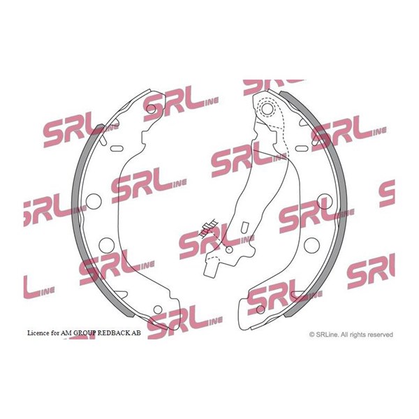 Bromsbackar, sats, Bakaxel Srline S72-1031 SRLine