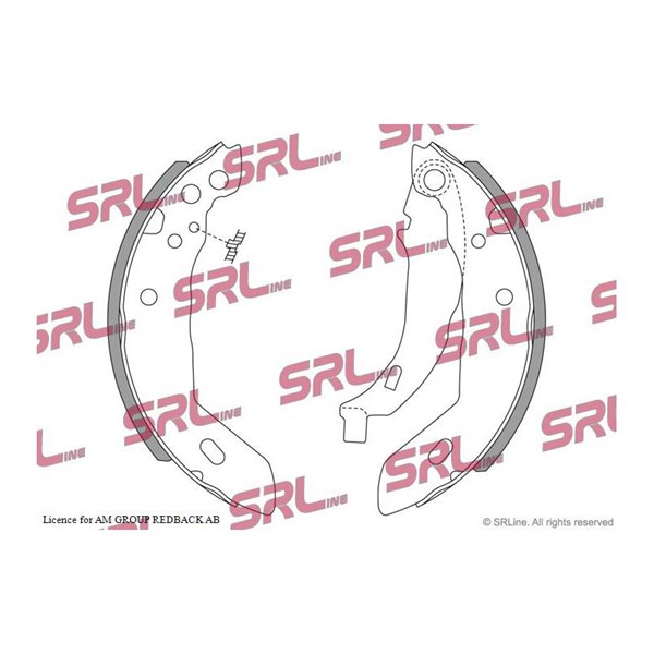 Bromsbackar, sats, Bakaxel Srline S72-1032 SRLine