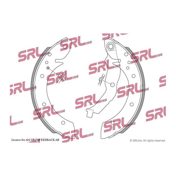 Bromsbackar, sats, Bakaxel Srline S72-1033 SRLine