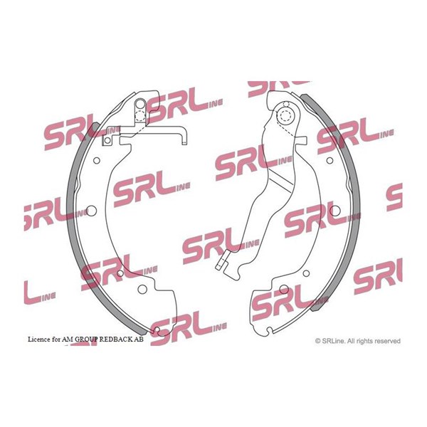 Bromsbackar, sats, Bakaxel Srline S72-1034 SRLine