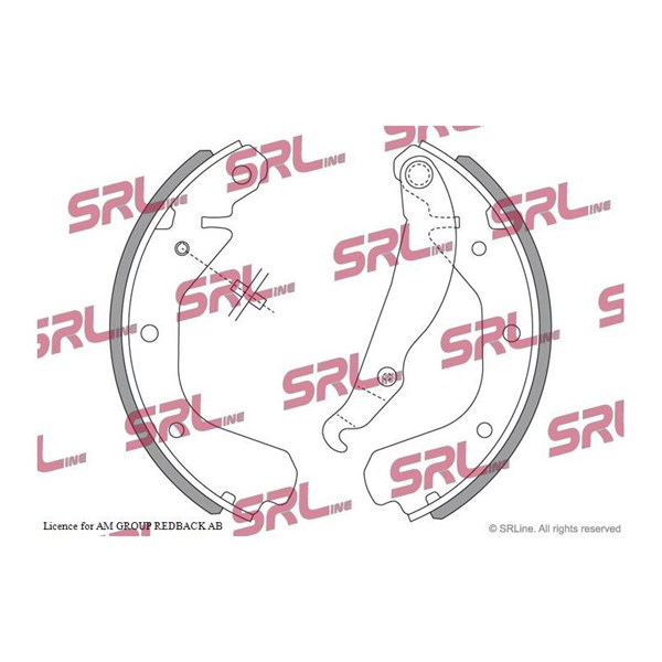 Bromsbackar, sats, Bakaxel Srline S72-1037 SRLine