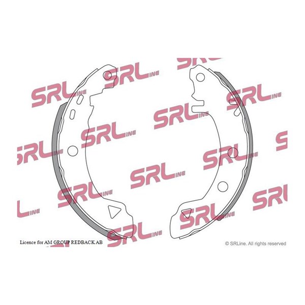 Bromsbackar, sats, Bakaxel Srline S72-1040 SRLine