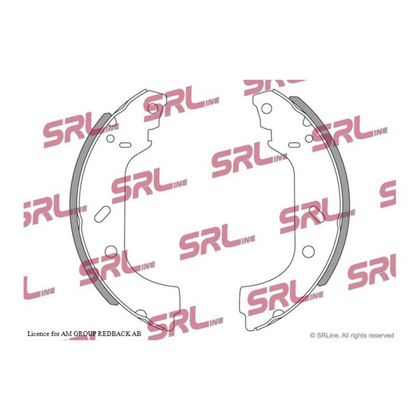 Bromsbackar, sats, Bakaxel Srline S72-1042 SRLine