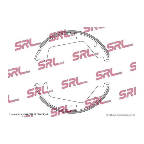 Bromsbackar, sats, Bakaxel Srline S72-1045 SRLine