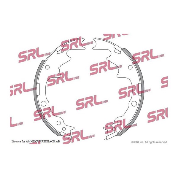 Bromsbackar, sats, Bakaxel Srline S72-1047 SRLine