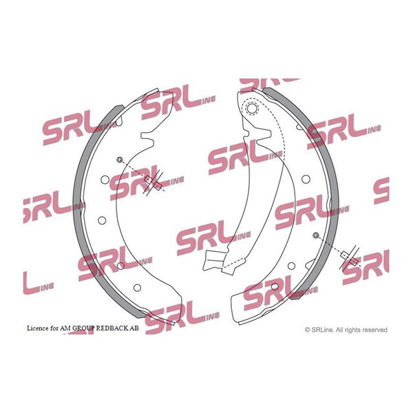 Bromsbackar, sats, Bakaxel Srline S72-1048 SRLine
