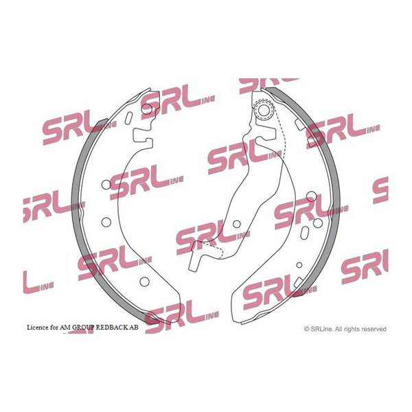 Bromsbackar, sats, Bakaxel Srline S72-1049 SRLine