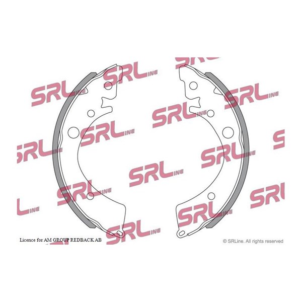 Bromsbackar, sats, Bakaxel Srline S72-1050 SRLine