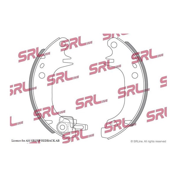 Bromsbackar, sats, Bakaxel Srline S72-1052 SRLine