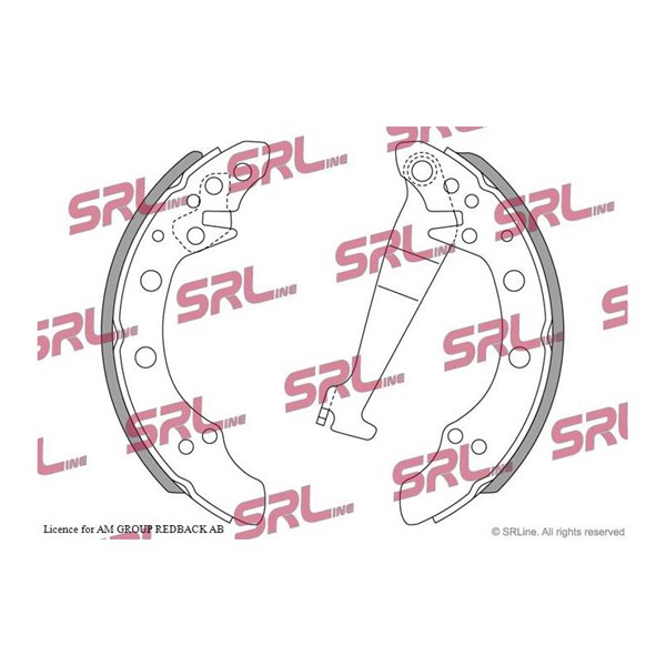 Bromsbackar, sats, Bakaxel Srline S72-1053 SRLine