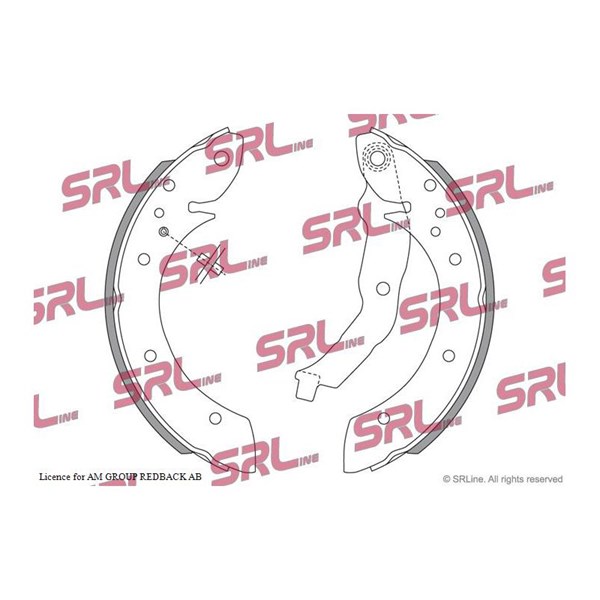 Bromsbackar, sats, Bakaxel Srline S72-1056 SRLine