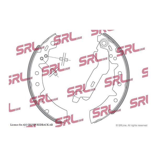 Bromsbackar, sats, Bakaxel Srline S72-1058 SRLine