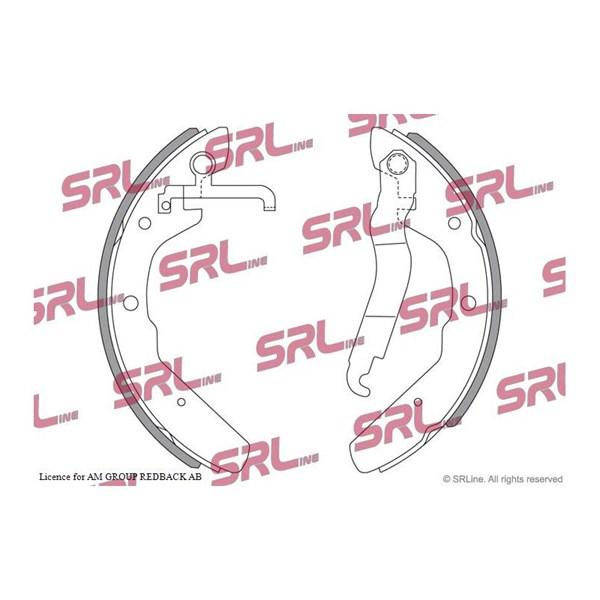 Bromsbackar, sats, Bakaxel Srline S72-1059 SRLine
