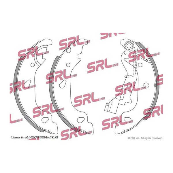 Bromsbackar, sats, Bakaxel Srline S72-1060 SRLine