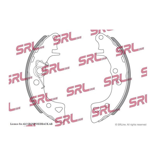 Bromsbackar, sats, Bakaxel Srline S72-1061 SRLine
