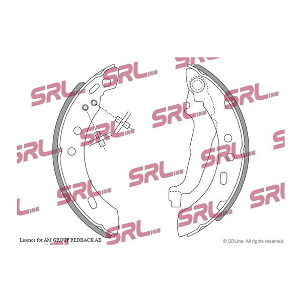 Bromsbackar, sats, Bakaxel Srline S72-1063 SRLine