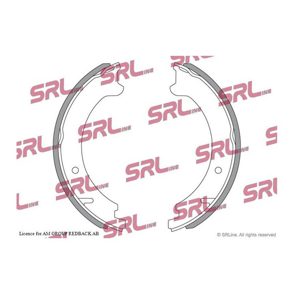 Bromsbackar, sats, Bakaxel Srline S72-1065 SRLine