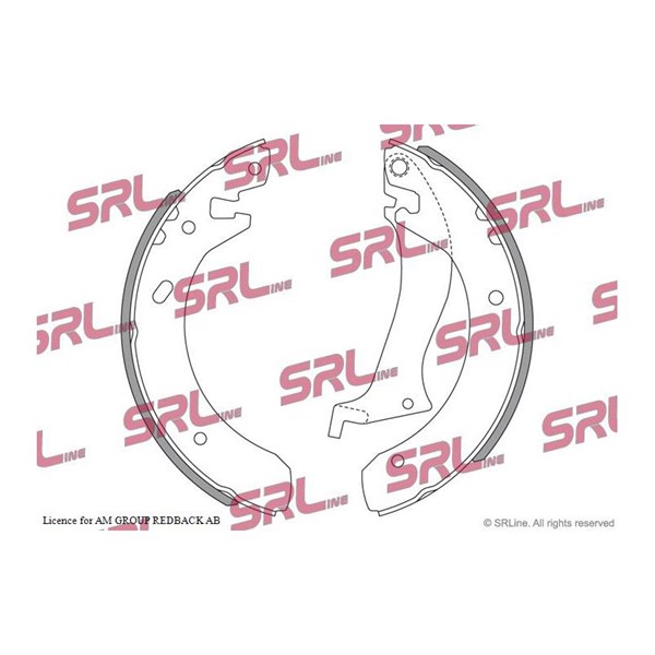 Bromsbackar, sats, Bakaxel Srline S72-1066 SRLine