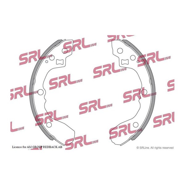 Bromsbackar, sats, Bakaxel Srline S72-1067 SRLine