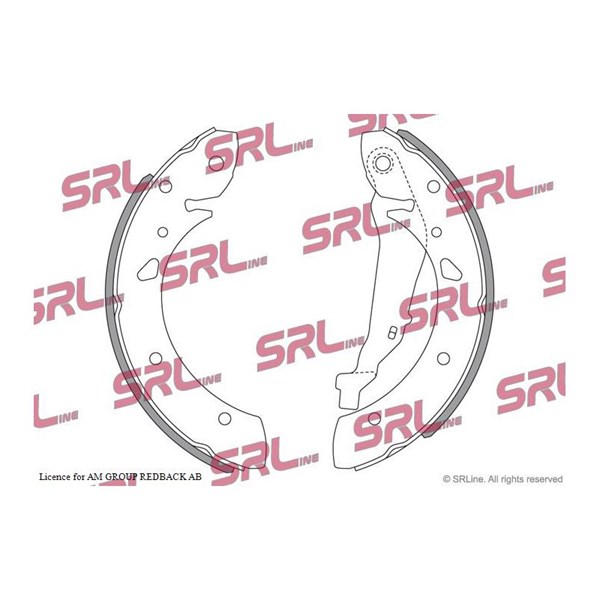 Bromsbackar, sats, Bakaxel Srline S72-1069 SRLine