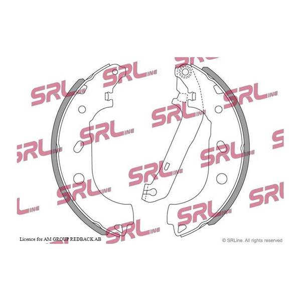 Bromsbackar, sats, Bakaxel Srline S72-1074 SRLine