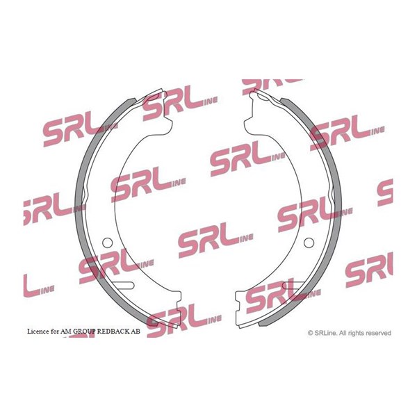 Bromsbackar, sats, Bakaxel Srline S72-1077 SRLine