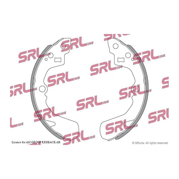 Bromsbackar, sats, Bakaxel Srline S72-1078 SRLine