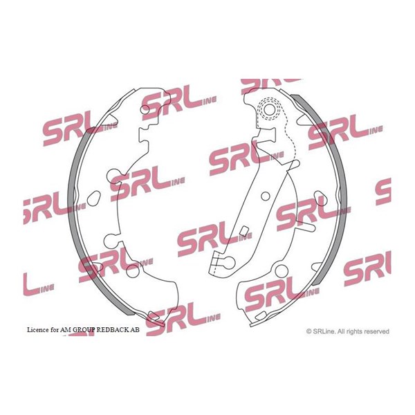 Bromsbackar, sats, Bakaxel Srline S72-1079 SRLine