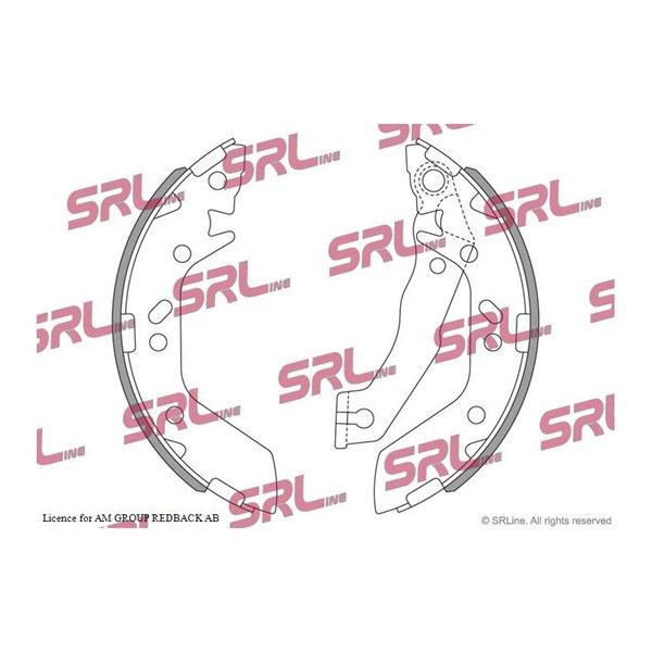 Bromsbackar, sats, Bakaxel Srline S72-1082 SRLine