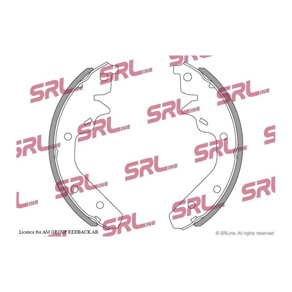 Bromsbackar, sats, Bakaxel Srline S72-1083 SRLine