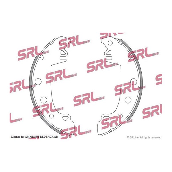 Bromsbackar, sats, Bakaxel Srline S72-1088 SRLine