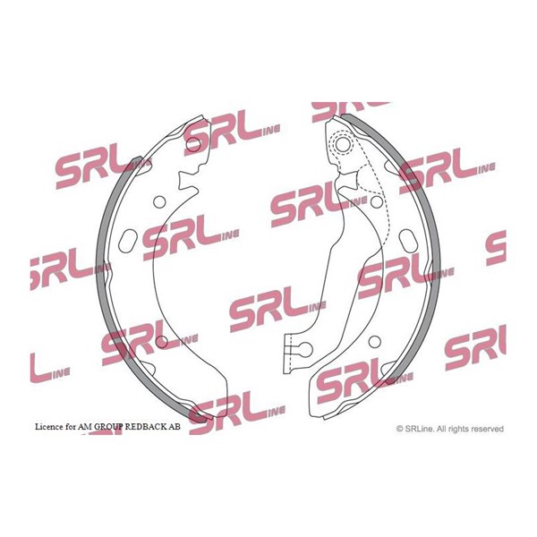 Bromsbackar, sats, Bakaxel Srline S72-1089 SRLine