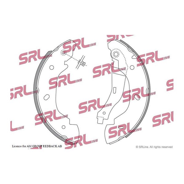 Bromsbackar, sats, Bakaxel Srline S72-1091 SRLine