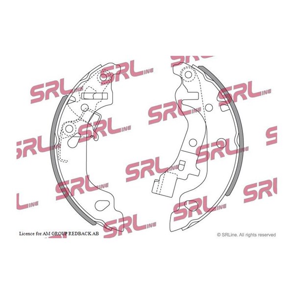 Bromsbackar, sats, Bakaxel Srline S72-1093 SRLine