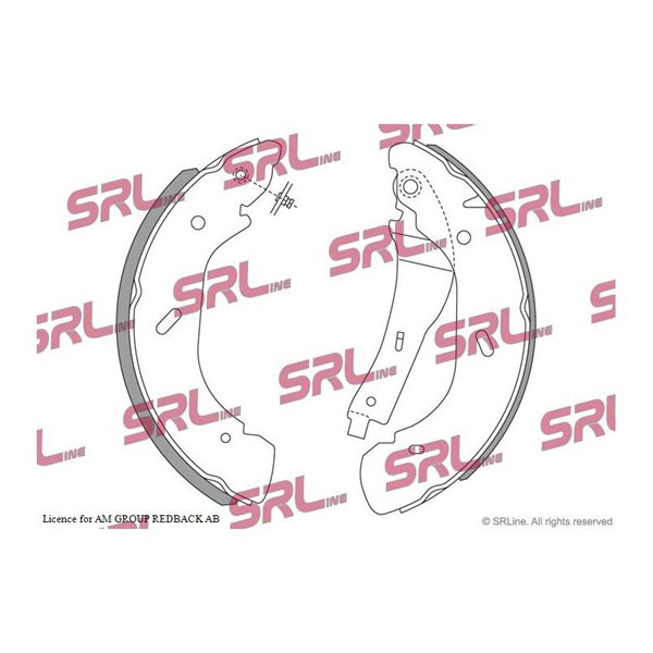 Bromsbackar, sats, Bakaxel Srline S72-1095 SRLine