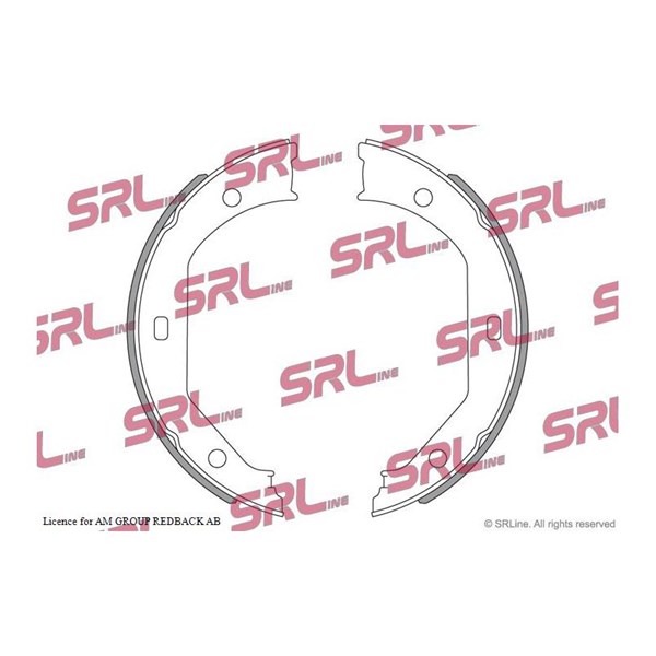 Bromsbackar, sats, Bakaxel Srline S72-1097 SRLine