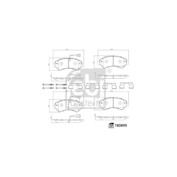 Bromsbeläggsats, Framaxel Febi bilstein 180899 FEBI BILSTEIN