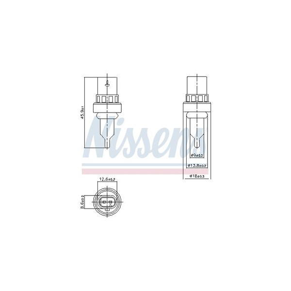 Kylvätsketemperatur-sensor, Nedre, Upptill Nissens 207011 NISSENS