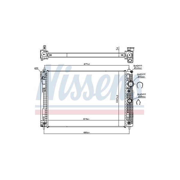 Kylare, motorkylning Nissens 606515 NISSENS Kylare, motorkylning Nissens 606515 NISSENS